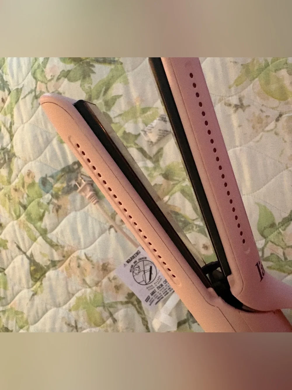 L'ange Le Duo 360 Airflow Styler Standard Size Pink Flat Iron Hair Curling